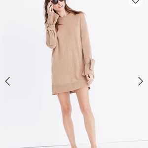 Madewell Tie-Cuff Sweater-Dress